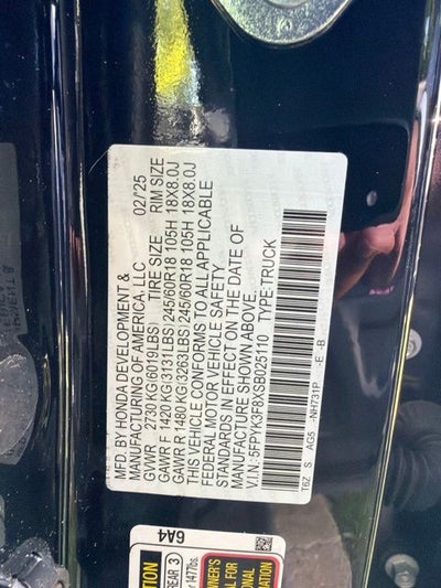 2025 Honda Ridgeline Black Edition