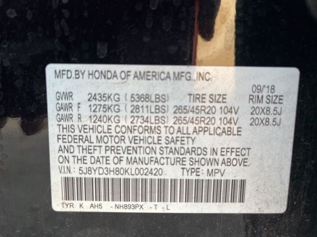 2019 Acura MDX 3.5L Advance Package