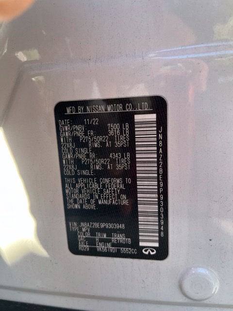2023 INFINITI QX80 Sensory
