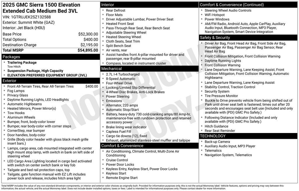 2025 GMC Sierra 1500 Elevation