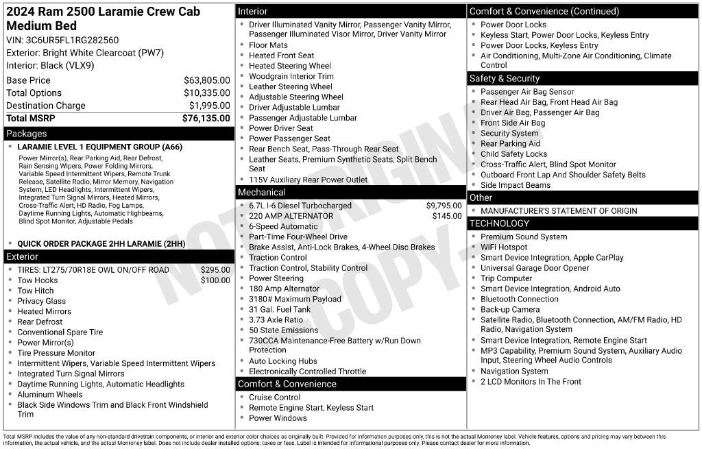 2024 RAM 2500 Laramie