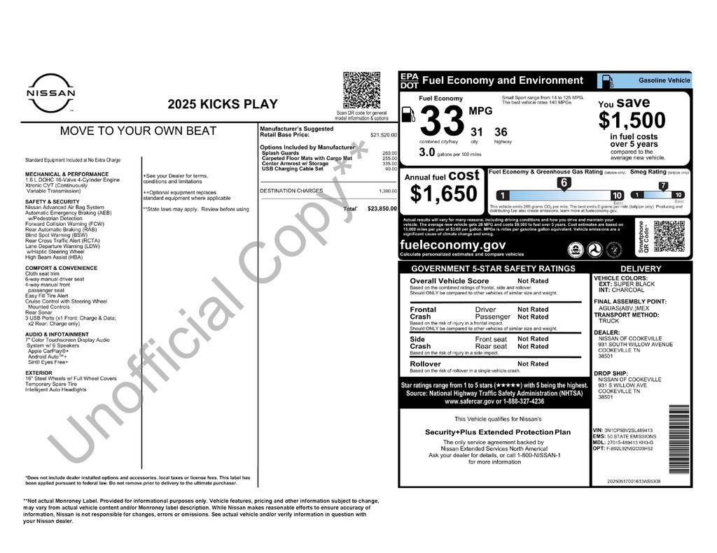 2025 Nissan Kicks Play S