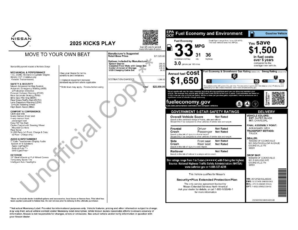 2025 Nissan Kicks Play S