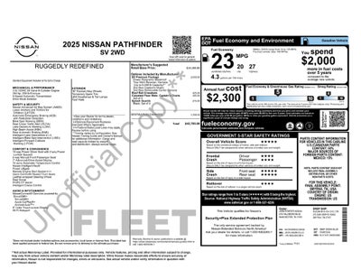 2025 Nissan Pathfinder SV