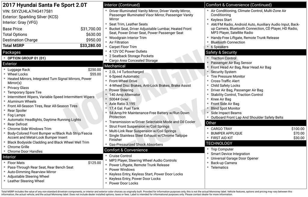 2017 Hyundai Santa Fe Sport 2.0T