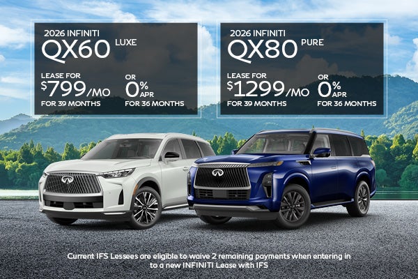 2026 QX80 and 2026 QX60 offer