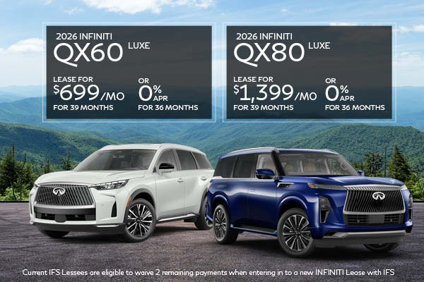 2026 QX80 and 2026 QX60 offer